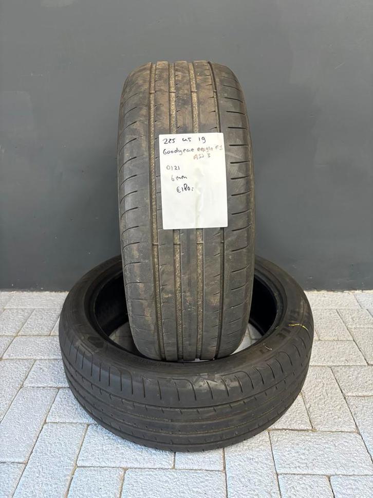 225/45/19 GOODYEAR EAGLE F1 A3 6MM 2 STUKS 180,- (0121), Auto-onderdelen, Banden en Velgen, 19 inch, BOVAG lid, Stiba lid, Erkend duurzaam