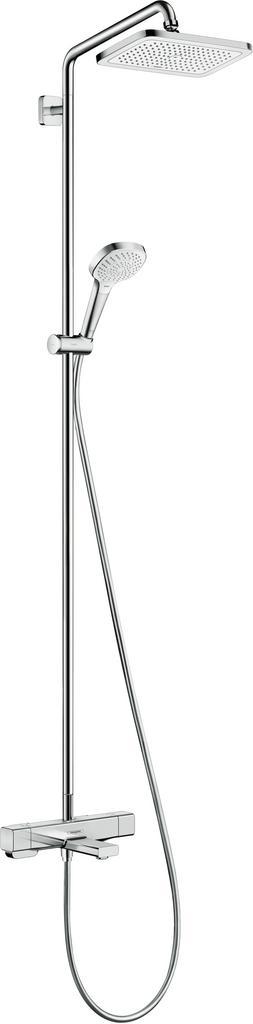 Hansgrohe Croma E showerpipe 280 1jet met badthermostaat,, Doe-het-zelf en Verbouw, Sanitair, Kraan, Nieuw, Chroom, Ophalen of Verzenden
