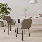 vidaXL Eetkamerstoelen 2 st fluweel lichtgrijs, Huis en Inrichting, Stoelen, Verzenden, Nieuw, Grijs