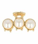 Haarspeld Klem Metaal Parel 4cm Wit Goud, Nieuw