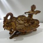 Decoratief dienblad - Frankrijk - Putto staand op een blad, Antiek en Kunst, Curiosa en Brocante