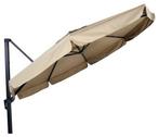 Zweefparasol Virgo Ecru Ø350 cm - inclusief kruisvoet, Ophalen of Verzenden, Nieuw