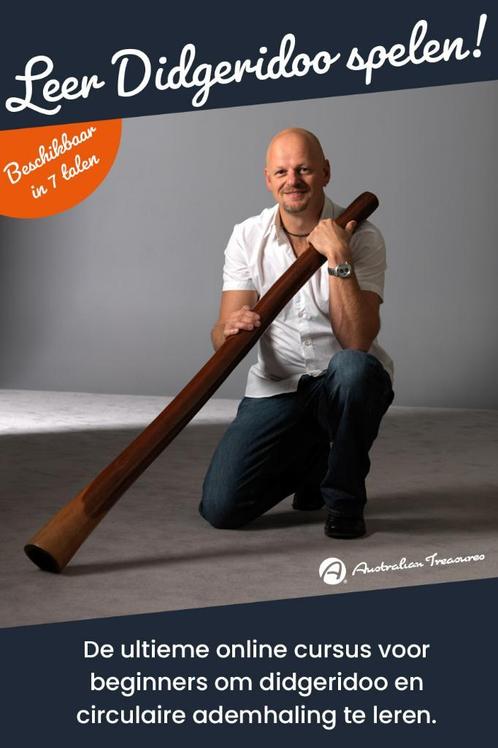 Onlinelessen Didgeridoo spelen &amp; Circulaire Ademhaling, Muziek en Instrumenten, Blaasinstrumenten | Didgeridoos, Nieuw, Verzenden