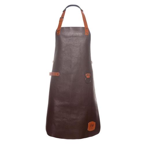 GGM Gastro | KARLOWSKY | Leren Slabbenschort - Mokka |, Huis en Inrichting, Keuken | Textiel, Overige kleuren, Nieuw, Schort, Verzenden
