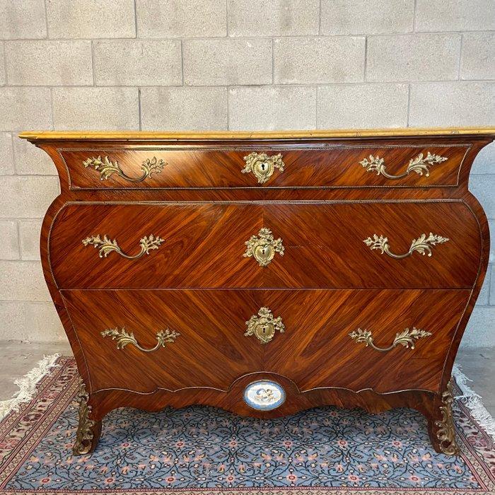 Commode - Precious wood, Marble, Gilt bronze, Ceramic, Antiek en Kunst, Antiek | Meubels | Stoelen en Banken