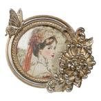 Fotolijst rond vlinder hars zilver 13,5x3,7x17cm, Verzenden, Nieuw