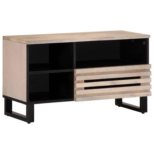 vidaXL Tv-meubel 80x34x46 cm massief mangohout, Huis en Inrichting, Woonaccessoires | Cd- en Dvd-rekken, Nieuw, Verzenden