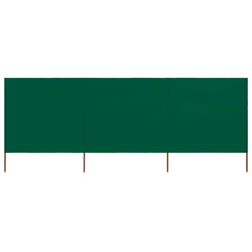 vidaXL Windscherm 3-panelen 400x80 cm stof groen, Tuin en Terras, Zonneschermen, Nieuw, Verzenden