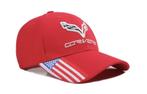 Baseball cap rood Corvette logo and american flag, Ophalen of Verzenden, Nieuw