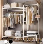 Dubbel Kledingrek op Wielen – Kapstok met Legplanken 150 cm, Kleding | Dames, Kledingrekken, Verzenden, Nieuw