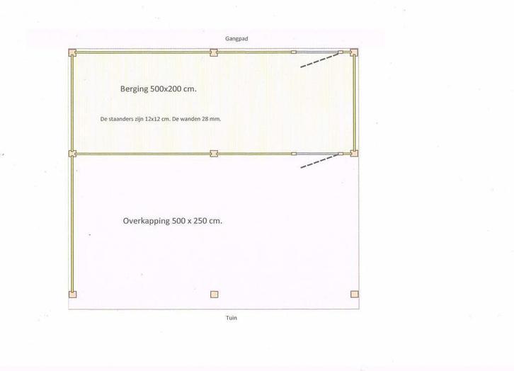 Berging met overkapping – ideaal voor een kleine tuin!, Tuin en Terras, Overkappingen, Veranda, Nieuw, Verzenden