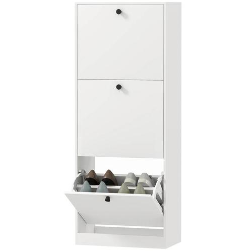 TRUUSK Schoenenkast Met 3 Kleppen, Schoenenrek Met Verstelba, Huis en Inrichting, Kasten | Schoenenkasten, Nieuw, Verzenden