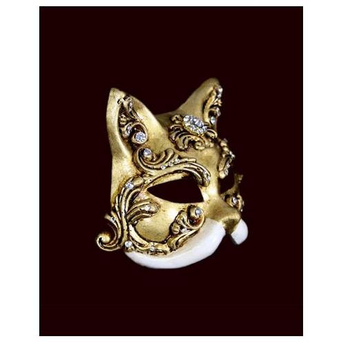 Luxueus masker baroque kat wit - Venetiaanse maskers, Hobby en Vrije tijd, Feestartikelen, Verzenden