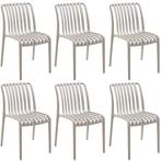 Tuinstoelen Alcudia, weerbestendig, stapelbaar - taupe, Set, Tuin en Terras, Verzenden, Nieuw