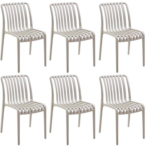 Tuinstoelen Alcudia, weerbestendig, stapelbaar - taupe, Set, Tuin en Terras, Overige Tuin en Terras, Verzenden