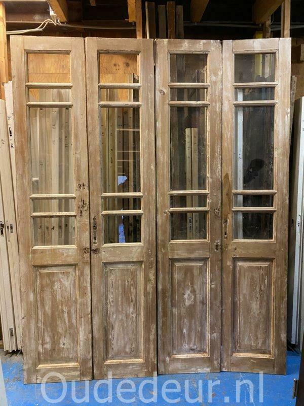 Setjes oude deuren, Series kast deuren, Dubbele deuren, Doe-het-zelf en Verbouw, Deuren en Horren, Binnendeur, Gebruikt, Hout