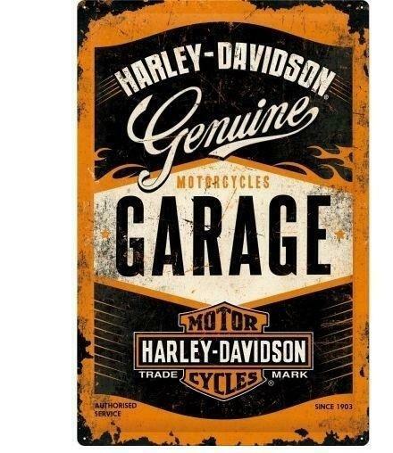 Harley-davidson reclamebord genuine garage, Verzamelen, Merken en Reclamevoorwerpen, Nieuw, Verzenden