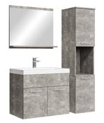 Badkamermeubel Set Montreal 60 x 35 cm Beton Grijs Badmeubel, Verzenden, Nieuw, Wastafelkast