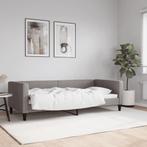 vidaXL Slaapbank 90x200 cm stof taupe, 90 cm, Eenpersoons, Verzenden, Nieuw