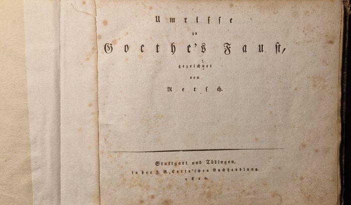 Retsch - Umrisse zu Goethes Faust - 1820, Antiek en Kunst, Antiek | Boeken en Bijbels