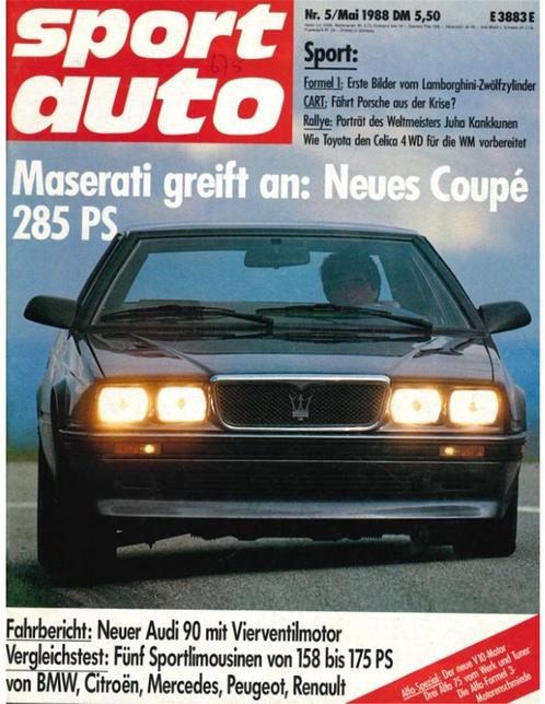 1988 SPORT AUTO MAGAZINE 05 DUITS, Boeken, Auto's | Folders en Tijdschriften