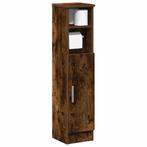 vidaXL Badkamerkast met rolhouder 20,5x22x90 cm gerookt, Verzenden, Nieuw, (Half)hoge kast