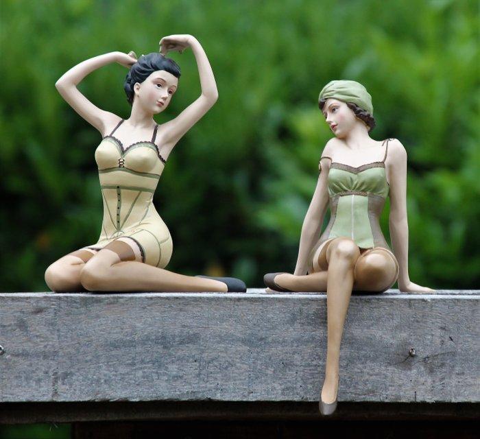 Beeldje, bad ladys - 27 cm - resin, Antiek en Kunst, Kunst | Designobjecten