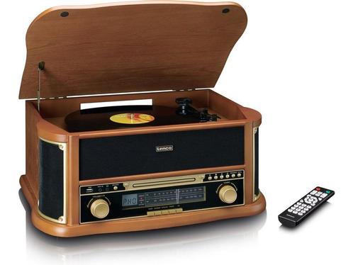 Classic Phono Retro Platenspeler - Bluetooth - Auto-stop, Huis en Inrichting, Woonaccessoires | Overige, Zo goed als nieuw, Verzenden