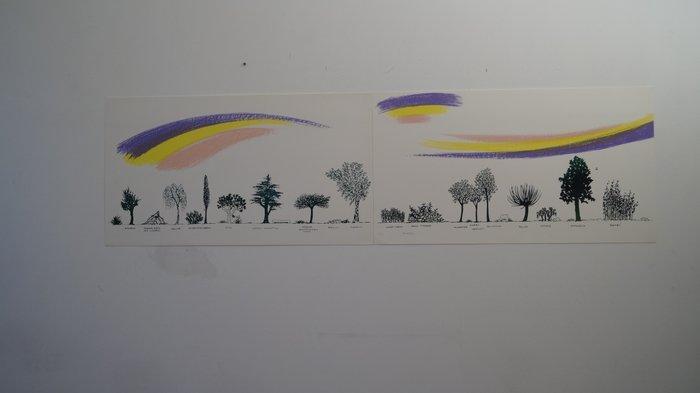Bruno Munari (1907-1998) - Un viale di alberi diversi (, Antiek en Kunst, Antiek | Overige Antiek