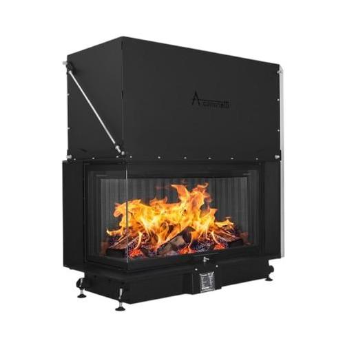 Inbouw Houtkachel Quattro 90 Max Links Glas, Huis en Inrichting, Kachels, Verzenden