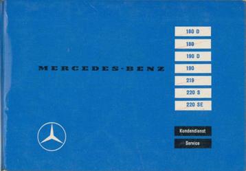 1958 Mercedes Benz Onderhoudsboekje Nederlands