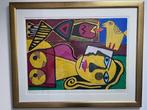 Corneille (1922-2010) - Femme a loiseau jaune