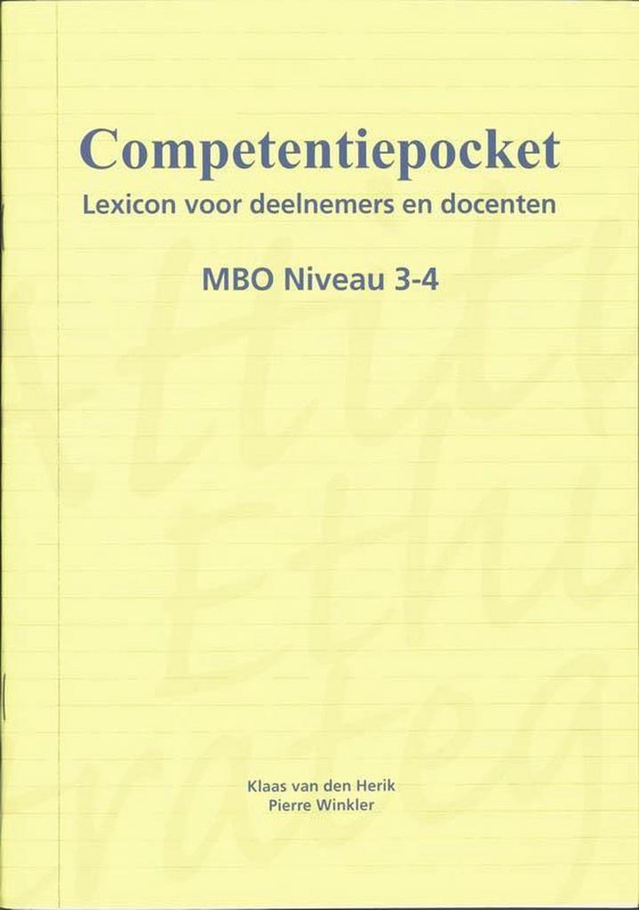 9789087710996 Competentiepocket / Mbo Niveau 3-4, Boeken, Schoolboeken, Zo goed als nieuw, Verzenden