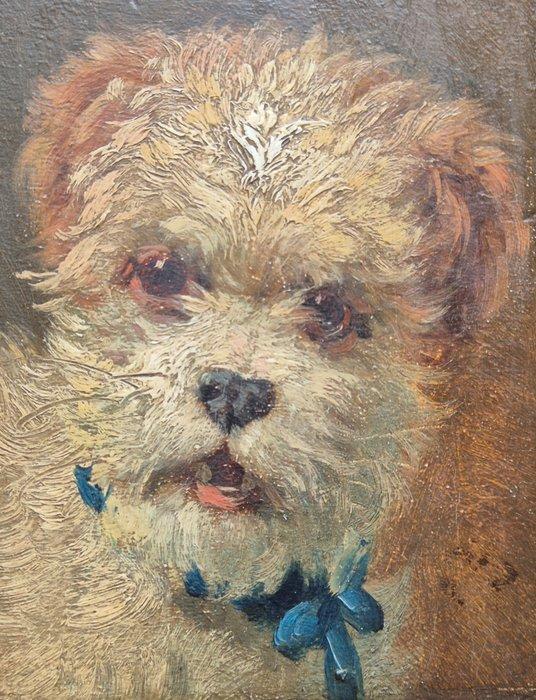 Otto Eerelman (1839-1926), Toegeschreven aan - Terriër met, Antiek en Kunst, Kunst | Schilderijen | Klassiek