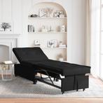vidaXL 3-in-1 Sofa Bed met Uittrekbaar Ontwerp in Zwarte, Huis en Inrichting, Banken | Bankstellen, Verzenden, Nieuw, Stof, Minder dan 150 cm