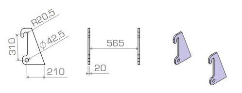 Aanlasdelen Giant / Fuchs schuin 20mm (Werktuigen), Zakelijke goederen, Agrarisch | Werktuigen, Ophalen of Verzenden
