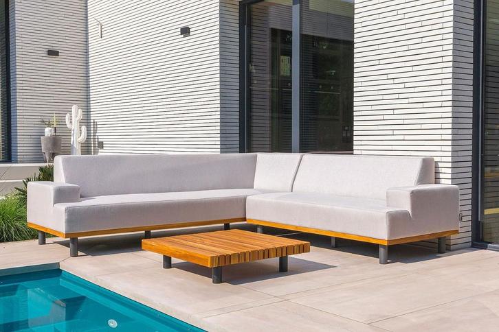 Flow. Silvan hoek loungebank Graumel chalk |, Tuin en Terras, Tuinsets en Loungesets, Ophalen of Verzenden