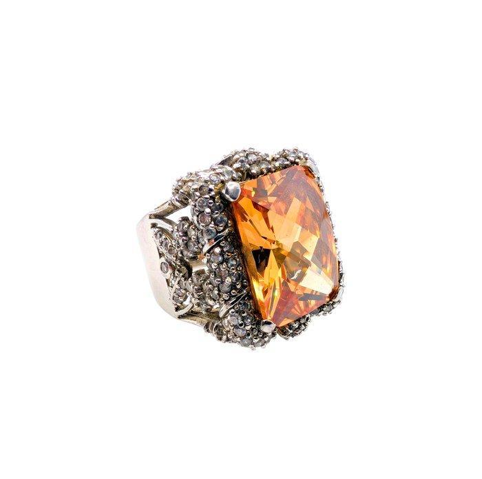 Zonder Minimumprijs - Ring Zilver - Saffier - Topazio, Sieraden, Tassen en Uiterlijk, Ringen