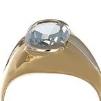 Ring - 18 karaat Geel goud - 1.75ct. tw. Aquamarijn, Sieraden, Tassen en Uiterlijk, Ringen, Nieuw