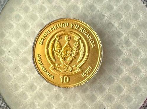 Rwanda. 10 Amafranga 2018 Calendario Azteca, 1/200 Oz oro, Postzegels en Munten, Munten | Europa | Niet-Euromunten