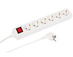 Veripart Power Strip 6-way 3m White, Ophalen of Verzenden, Nieuw in verpakking