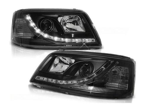 Koplamp units LED DRL Black geschikt voor VW T5, Auto-onderdelen, Verlichting, Nieuw, Volkswagen, Verzenden