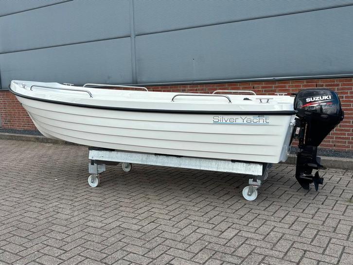 Silveryacht 405 sloep (NIEUW)+ 8 Pk Suzuki last summer sale, Watersport en Boten, Sloepen, Buitenboordmotor, Tot 10 pk, 3 tot 6 meter
