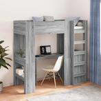 vidaXL Loft Bedframe met Bureau Grijs Sonoma 75 x 190 cm, Verzenden, Nieuw, Grijs, Hout