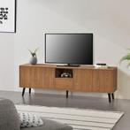 TV meubel Hedemora druk en open 140x30x45,5 cm houtkleurig, Huis en Inrichting, Verzenden, Nieuw