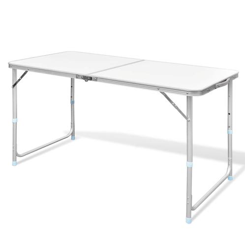 vidaXL Campingtafel inklapbaar en verstelbaar 120x60 cm, Caravans en Kamperen, Kampeermeubelen, Nieuw, Verzenden