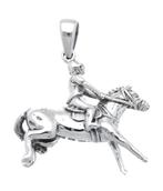 Zilveren Paard met ruiter kettinghanger, Sieraden, Tassen en Uiterlijk, Kettinghangers, Nieuw, Verzenden
