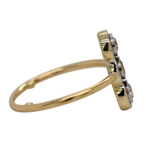 Ring - 18 karaat Geel goud, Witgoud - 0.60ct. tw. Diamant, Sieraden, Tassen en Uiterlijk, Ringen