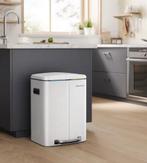 Duo Pedaalemmer 40L – Softclose Deksel en Afvalscheiding, Verzenden, Nieuw