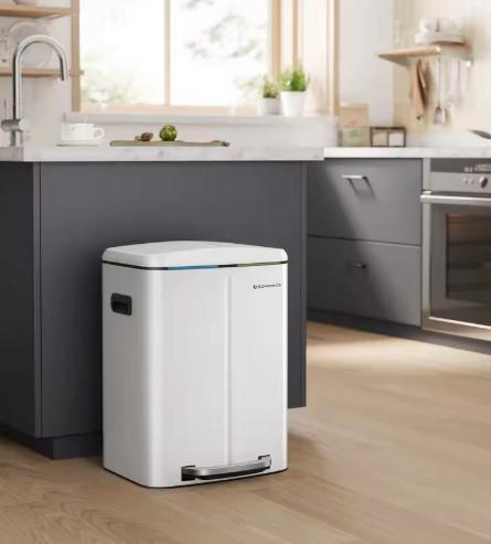 Duo Pedaalemmer 40L – Softclose Deksel en Afvalscheiding, Huis en Inrichting, Woonaccessoires | Prullenbakken, Nieuw, Verzenden